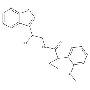 N-(2-(benzo[b]thiophen-3-yl)-2-hydroxyethyl)-1-(2-methoxyphenyl)cyclopropanecarboxamide Structure