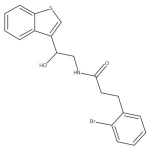 N-(2-(benzo[b]thiophen-3-yl)-2-hydroxyethyl)-3-(2-bromophenyl)propanamide Structure
