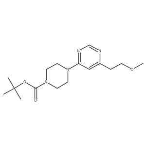 Tert-butyl 4-[6-(2-methoxyethyl)pyrimidin-4-yl]piperazine-1-carboxylate Structure