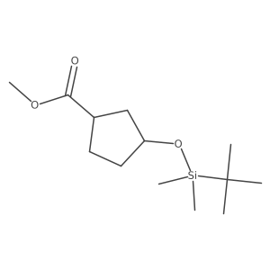Methyl 3-[[(1,1-dimethylethyl)dimethylsilyl]oxy]cyclopentanecarboxylate Structure