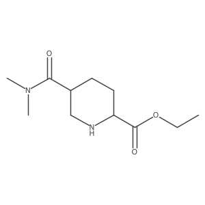 Ethyl 5-(dimethylcarbamoyl)piperidine-2-carboxylate结构式