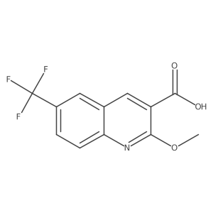 2-Methoxy-6-(trifluoromethyl)quinoline-3-carboxylic acid结构式
