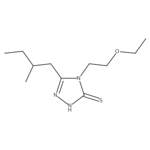 4-(2-ethoxyethyl)-5-(2-methylbutyl)-4H-1,2,4-triazole-3-thiol结构式