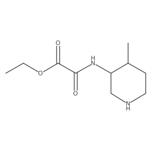 Ethyl [(4-methylpiperidin-3-yl)carbamoyl]formate Structure