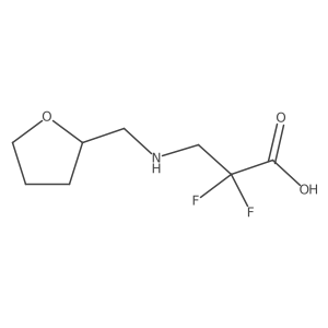 2,2-Difluoro-3-{[(oxolan-2-yl)methyl]amino}propanoic acid Structure