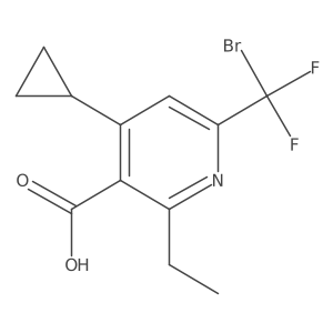 6-(Bromodifluoromethyl)-4-cyclopropyl-2-ethylpyridine-3-carboxylic acid结构式