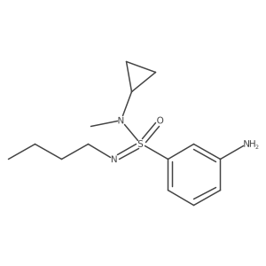 3-amino-N-butyl-N-cyclopropyl-N-methylbenzene-1-sulfonoimidamide结构式