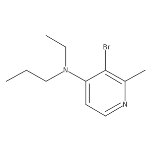 3-bromo-N-ethyl-2-methyl-N-propylpyridin-4-amine结构式