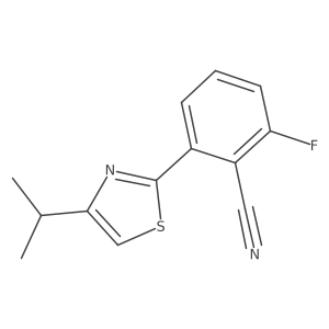 2-Fluoro-6-[4-(propan-2-yl)-1,3-thiazol-2-yl]benzonitrile Structure