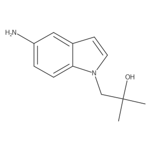 1-(5-amino-1H-indol-1-yl)-2-methylpropan-2-ol结构式