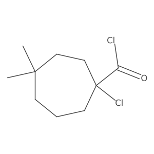 1-Chloro-4,4-dimethylcycloheptane-1-carbonyl chloride结构式