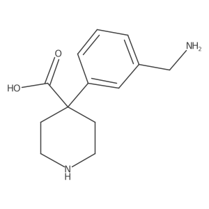 4-[3-(Aminomethyl)phenyl]piperidine-4-carboxylic acid结构式