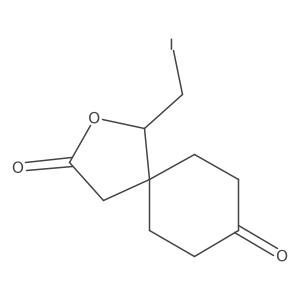 1-(Iodomethyl)-2-oxaspiro[4.5]decane-3,8-dione结构式