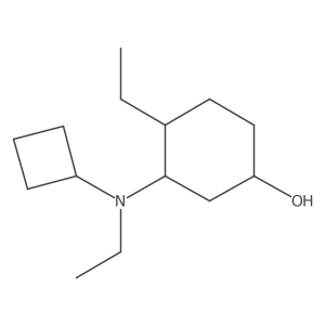 3-[Cyclobutyl(ethyl)amino]-4-ethylcyclohexan-1-ol结构式