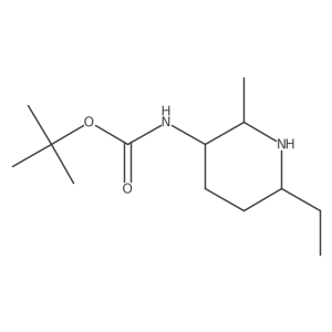 tert-butyl N-(6-ethyl-2-methylpiperidin-3-yl)carbamate结构式