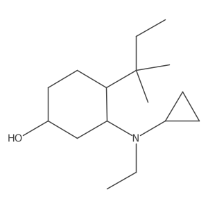 3-[Cyclopropyl(ethyl)amino]-4-(2-methylbutan-2-yl)cyclohexan-1-ol Structure