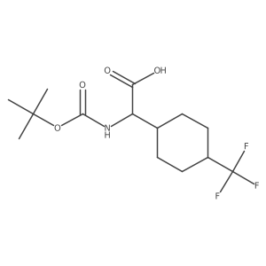 2-((tert-Butoxycarbonyl)amino)-2-(4-(trifluoromethyl)cyclohexyl)acetic acid结构式