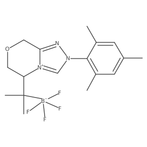 (S)-5-(tert-Butyl)-2-mesityl-2,5,6,8-tetrahydro-[1,2,4]triazolo[3,4-c][1,4]oxazin-4-ium tetrafluoroborate结构式