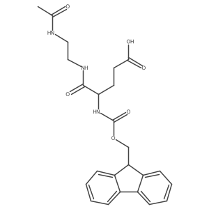 4-[(2-acetamidoethyl)carbamoyl]-4-({[(9H-fluoren-9-yl)methoxy]carbonyl}amino)butanoic acid Structure