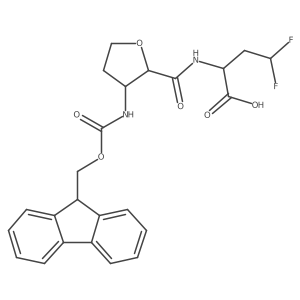 2-{[3-({[(9H-fluoren-9-yl)methoxy]carbonyl}amino)oxolan-2-yl]formamido}-4,4-difluorobutanoic acid结构式