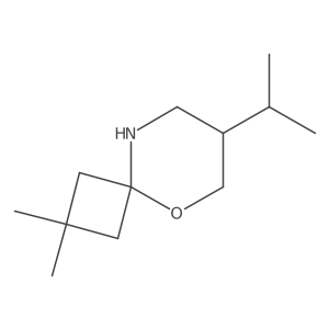 2,2-Dimethyl-7-(propan-2-yl)-5-oxa-9-azaspiro[3.5]nonane结构式