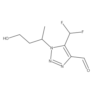 5-(difluoromethyl)-1-(4-hydroxybutan-2-yl)-1H-1,2,3-triazole-4-carbaldehyde Structure