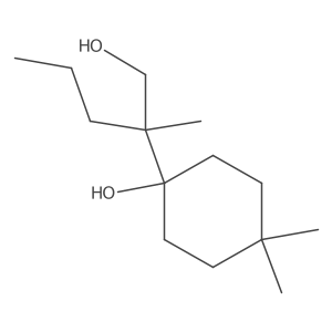 1-(1-Hydroxy-2-methylpentan-2-yl)-4,4-dimethylcyclohexan-1-ol Structure