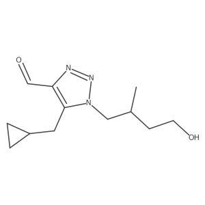 5-(cyclopropylmethyl)-1-(4-hydroxy-2-methylbutyl)-1H-1,2,3-triazole-4-carbaldehyde结构式
