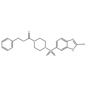 benzyl 4-[(2-amino-1H-1,3-benzodiazol-5-yl)sulfonyl]piperazine-1-carboxylate结构式