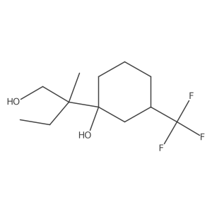 1-(1-Hydroxy-2-methylbutan-2-yl)-3-(trifluoromethyl)cyclohexan-1-ol Structure