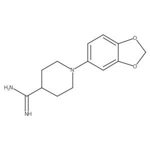 1-(1,3-Dioxaindan-5-yl)piperidine-4-carboximidamide Structure