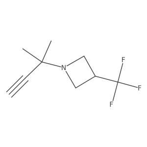 1-(2-Methylbut-3-yn-2-yl)-3-(trifluoromethyl)azetidine结构式