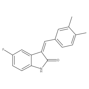 3-(3,4-Dimethylbenzylidene)-5-fluoro-1,3-dihydro-2H-indol-2-one Structure