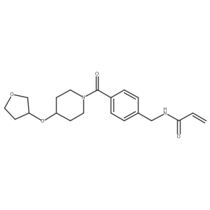 N-[[4-[4-(Oxolan-3-yloxy)piperidine-1-carbonyl]phenyl]methyl]prop-2-enamide结构式