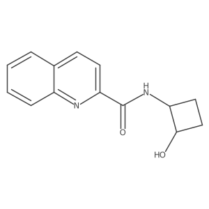 N-(2-hydroxycyclobutyl)quinoline-2-carboxamide结构式