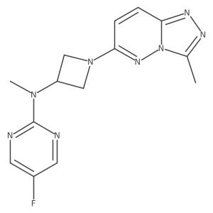 5-fluoro-N-methyl-N-(1-{3-methyl-[1,2,4]triazolo[4,3-b]pyridazin-6-yl}azetidin-3-yl)pyrimidin-2-amine结构式