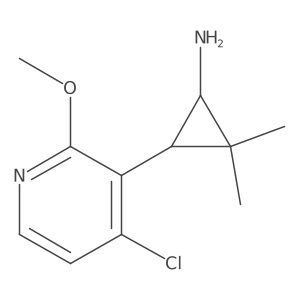 rac-(1R,3R)-3-(4-chloro-2-methoxypyridin-3-yl)-2,2-dimethylcyclopropan-1-amine结构式
