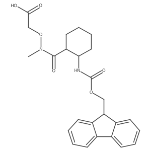 rac-2-({1-[(1R,2S)-2-({[(9H-fluoren-9-yl)methoxy]carbonyl}amino)cyclohexyl]-N-methylformamido}oxy)acetic acid结构式