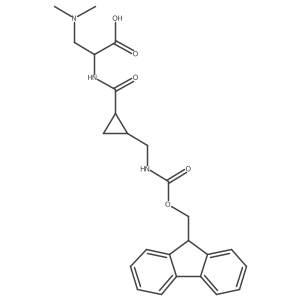 rac-3-(dimethylamino)-2-{[(1R,2S)-2-[({[(9H-fluoren-9-yl)methoxy]carbonyl}amino)methyl]cyclopropyl]formamido}propanoic acid Structure