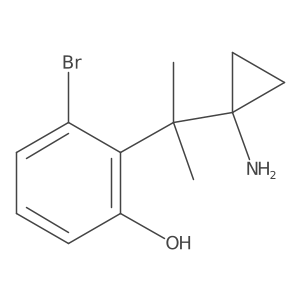 2-[2-(1-Aminocyclopropyl)propan-2-yl]-3-bromophenol Structure