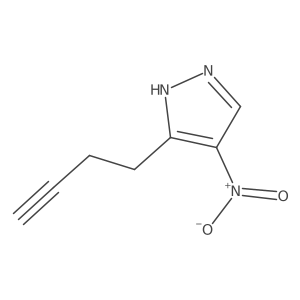 3-(but-3-yn-1-yl)-4-nitro-1H-pyrazole Structure