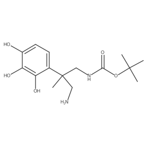 tert-butyl N-[3-amino-2-methyl-2-(2,3,4-trihydroxyphenyl)propyl]carbamate Structure