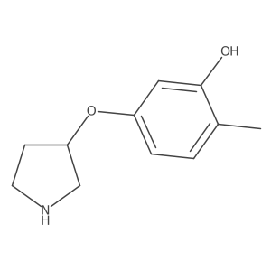 2-Methyl-5-(pyrrolidin-3-yloxy)phenol结构式
