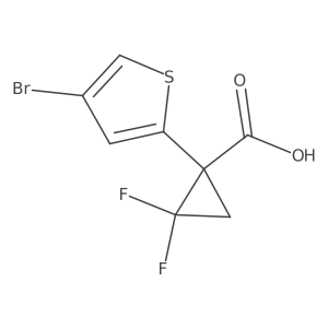 1-(4-Bromothiophen-2-yl)-2,2-difluorocyclopropane-1-carboxylic acid结构式