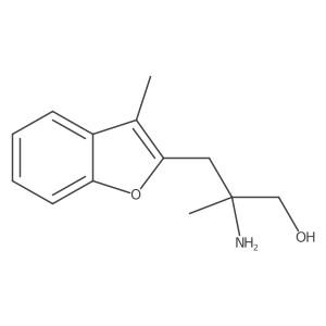 2-Amino-2-methyl-3-(3-methyl-1-benzofuran-2-yl)propan-1-ol结构式