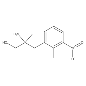 2-Amino-3-(2-fluoro-3-nitrophenyl)-2-methylpropan-1-ol结构式