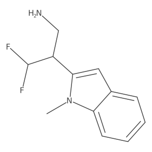 3,3-difluoro-2-(1-methyl-1H-indol-2-yl)propan-1-amine结构式
