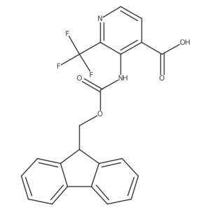 3-({[(9H-fluoren-9-yl)methoxy]carbonyl}amino)-2-(trifluoromethyl)pyridine-4-carboxylic acid结构式