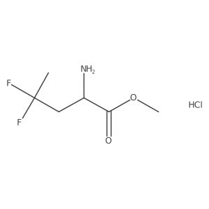Methyl 2-amino-4,4-difluoropentanoate hydrochloride结构式