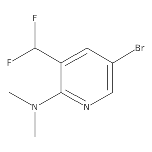 5-Bromo-3-(difluoromethyl)-N,N-dimethylpyridin-2-amine结构式